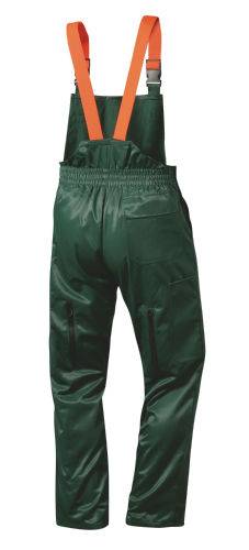 Forstschutz-Latzhose ERLE, orange/grün, Gr. 58