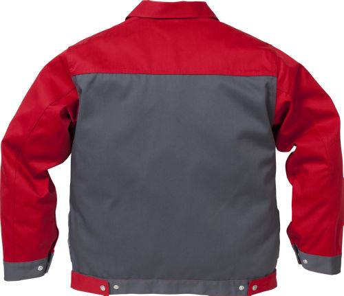 Bundjacke Icon 109321-866, Gr. M grau / rot, 65% Polyester / 35% Baumwolle, ca.
