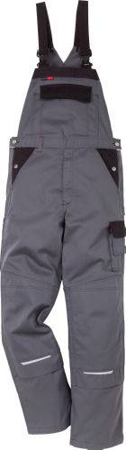 Latzhose Icon 100806-896 Gr. C44 Grau/Schwarz, 295 g/m², 65%Poly/35%BW