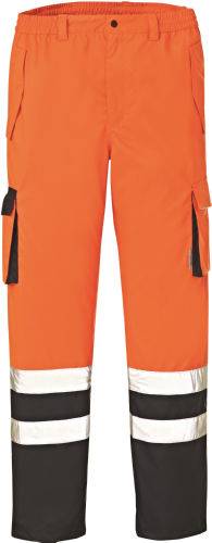 4PROTECT® Warn-Wetterschutz-Bundhose BALTIMORE leuchtorange/navy 3491_XXL Gr.XXL
