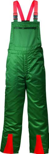 Forstschutz-Latzhose FICHTE, orange/grün, Gr. 64