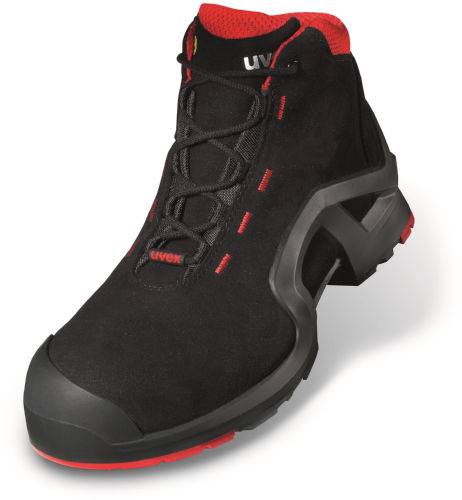 uvex ESD-Stiefel uvex 1, 8517.1, S3 SRC, Kat.II, schwarz/rot, Weite 10, Größe 45