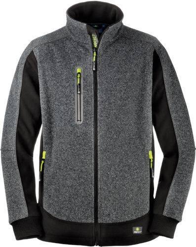 BIG-4-Protect-Wetterschutz Fleecejacke, MAINE, 400 g/m², schwarz/weiß melange