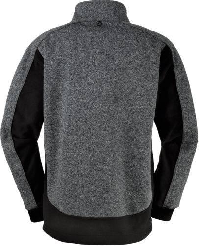 BIG-4-Protect-Wetterschutz Fleecejacke, MAINE, 400 g/m², schwarz/weiß melange