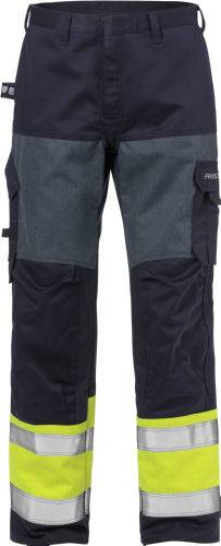Flame Hi-Vis Bundhose 125942-171 Gr. D96 gelb/marine, 75% BW/24% Poly/1% Karbon