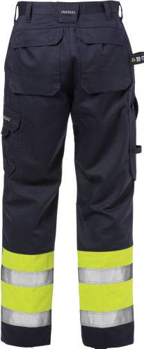 Flame Hi-Vis Bundhose 125942-171 Gr. C60 gelb/marine, 75% BW/24% Poly/1% Karbon