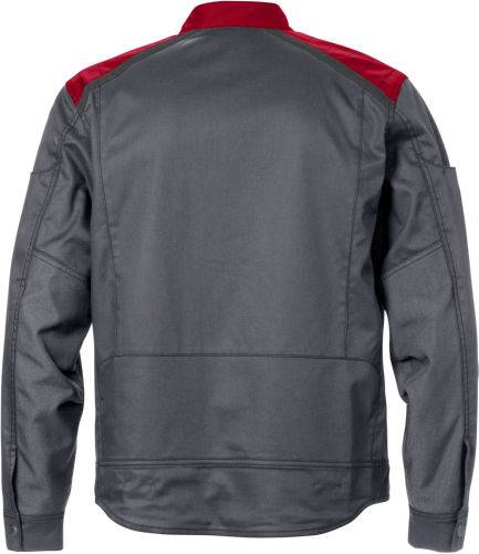 Fristads Arbeitsjacke 129481-866 Gr. M grau/rot, 65% Poly/35% BW ca. 260 g/m²