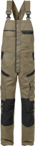 Fristads Latzhose 129486-299 Gr. C58 khaki/schwarz, 65% Poly/35% BW ca. 260 g/m²