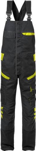 Fristads Latzhose 129486-982 Gr. C44 schwarz/gelb, 65% Poly/35% BW ca. 260 g/m²