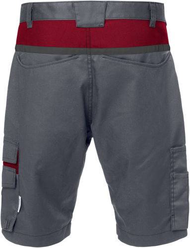Fristads Shorts 129530-866 Gr. C44 grau/rot, 65% Poly/35% BW ca. 260 g/m²