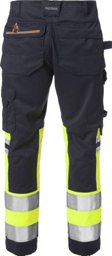 FRISTADS 129518-171 Flamestat High Vis Stretchhose, Kl.1 2162 ATHF Gr.D108 Warn