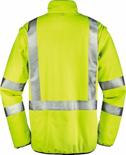 BIG-4-Protect-Workwear, Arbeits-Warnschutz-Jacke, Warn-Wetterschutz-Jacke, Reno, leuchtgelb