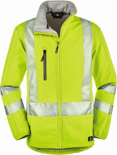BIG-4-Protect-Workwear, Arbeits-Jacke, Warnschutz-Softshell-Jacke, Tyler, leuchtgelb