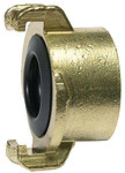 GEKA®-Gewindestück, starr, G 3/8 IG, Messing blank