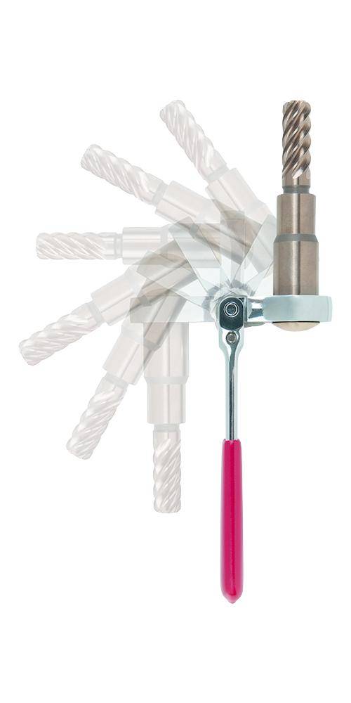 KS Tools 150.1981 Reibahle für ABS-Sensoren mit abwinkelbarer Knarre, Ø 10,0 mm