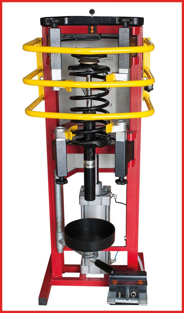 KS TOOLS Druckluft-Stand-Federspanner inkl. Adapterplatte