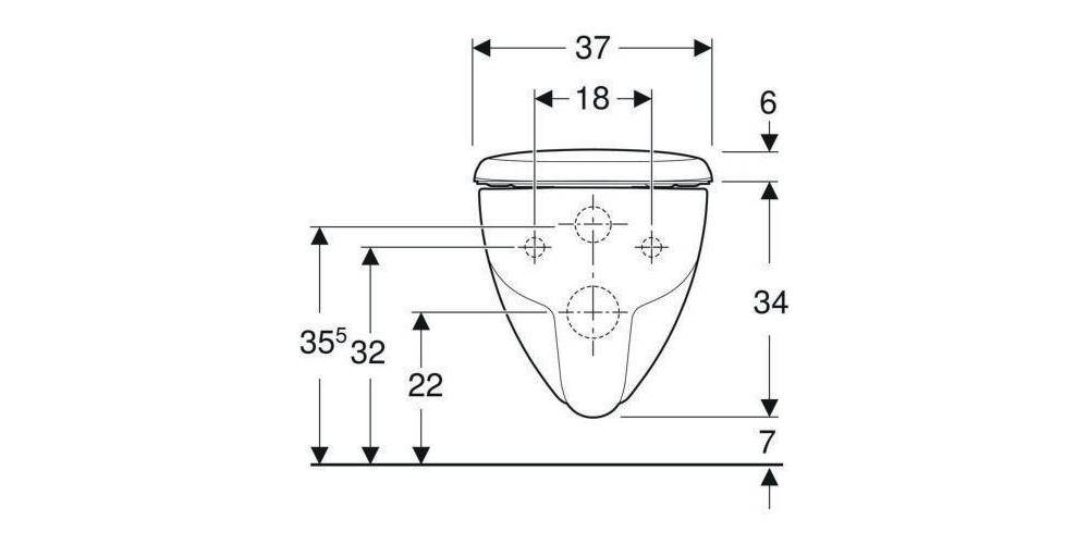 Geberit Renova Set Wand-WC Tiefspüler Rimfree, WC-Sitz T 54cm, Absenkautomatik Quick-Release Bef. von oben, Weiß