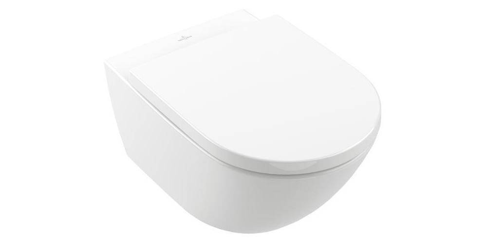 Villeroy & Boch Combi-Pack Subway 3.0 370x560x360mm Oval wandhängend Abgang waagerecht mit Flush, Weiß Alpin