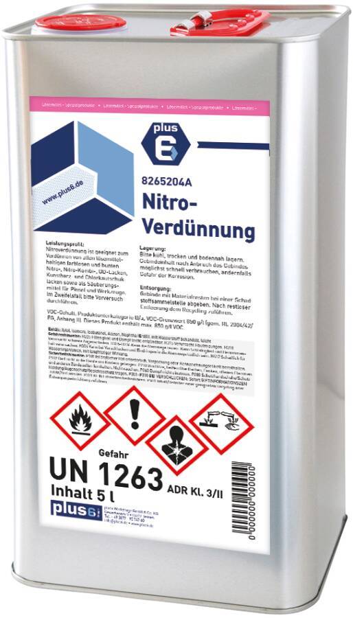 Nitro-Verdünnung 8265204A Inhalt 5 l Gebindeart Kanister