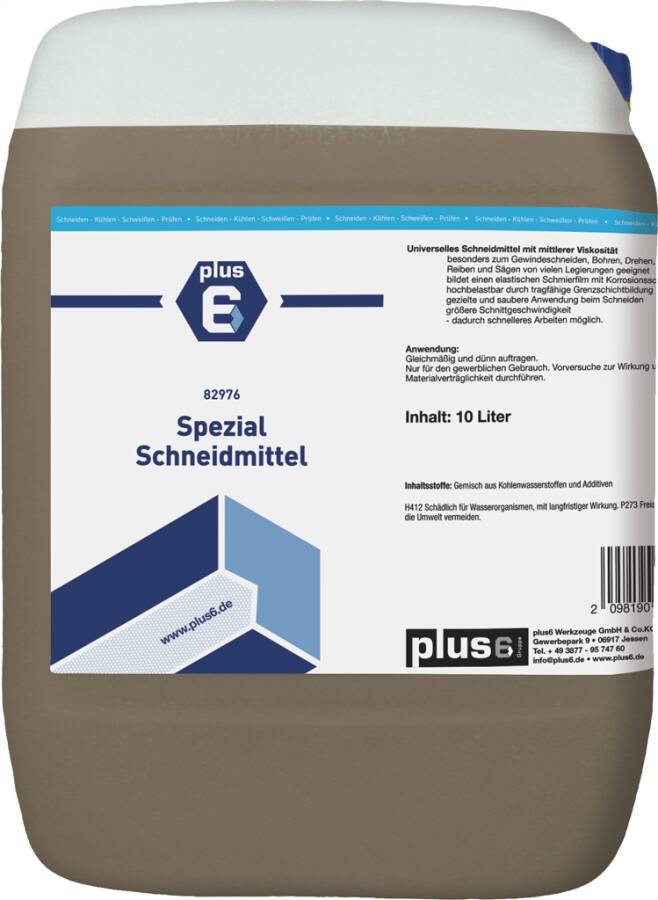 Spezial-Schneidmittel, nicht wassermischbar 82976 Inhalt 10 l Gebindeart Kanister pH-Wert -