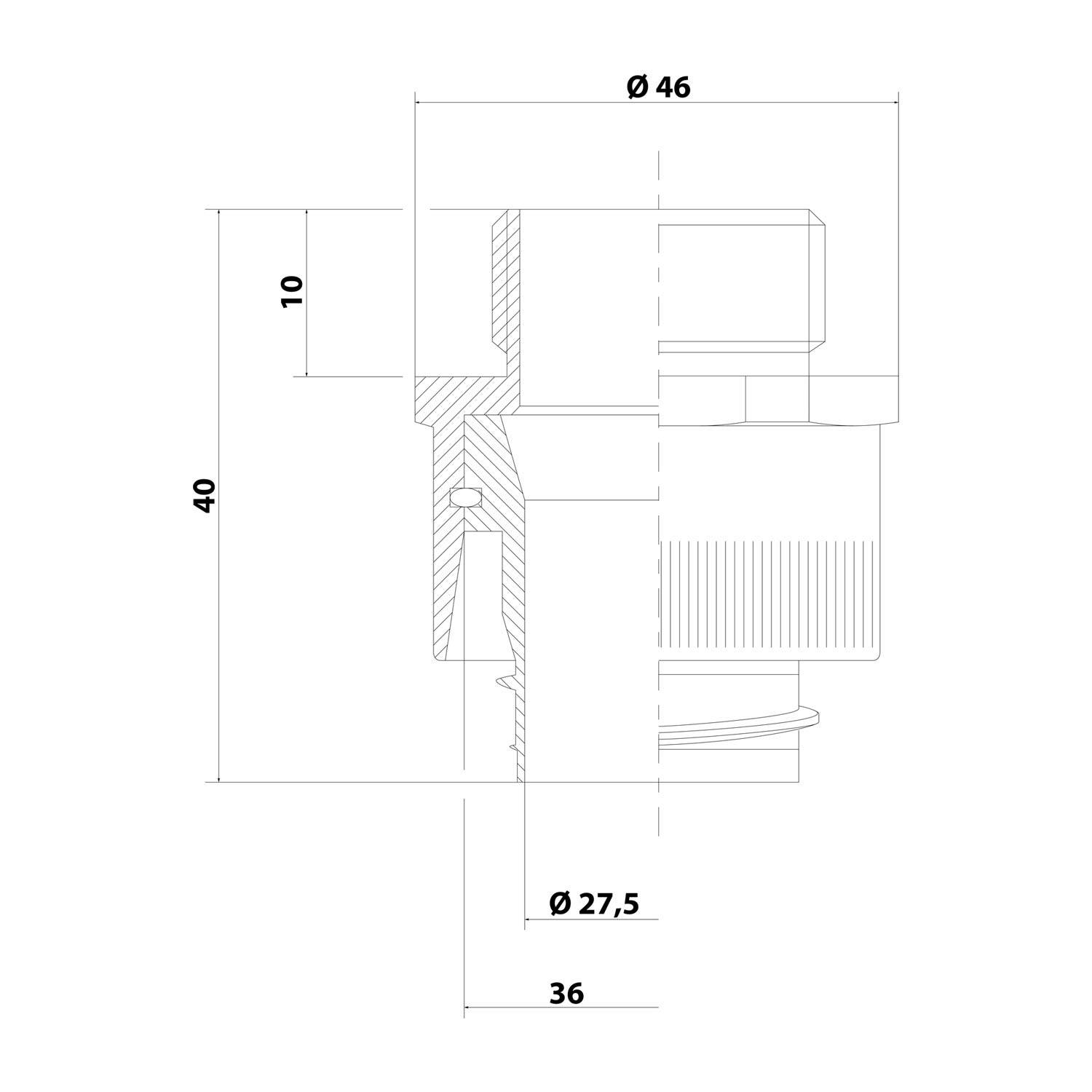 Flexa Metallverschraubung PG29 LI-P 5010.010.029 36 mm, 1 Zoll, 29 10 40 46 mm