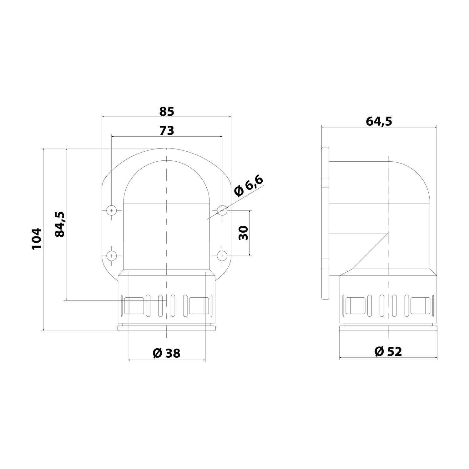 Flexa Schnellverschraubung RQW-F AD42,5/sw 42,5 mm, 104 64,5 36 mm