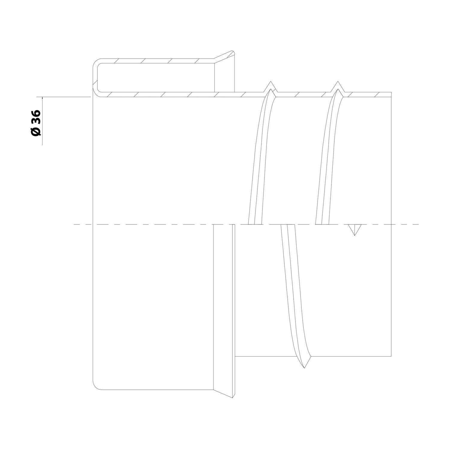 Flexa End-/Innentülle Pg36, Kunststoff EEK 5020.030.036 45 mm