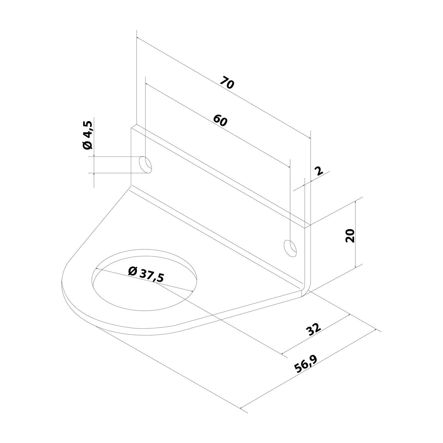 Flexa Befestigungswinkel Eloc passiviert PG29 BW-P,