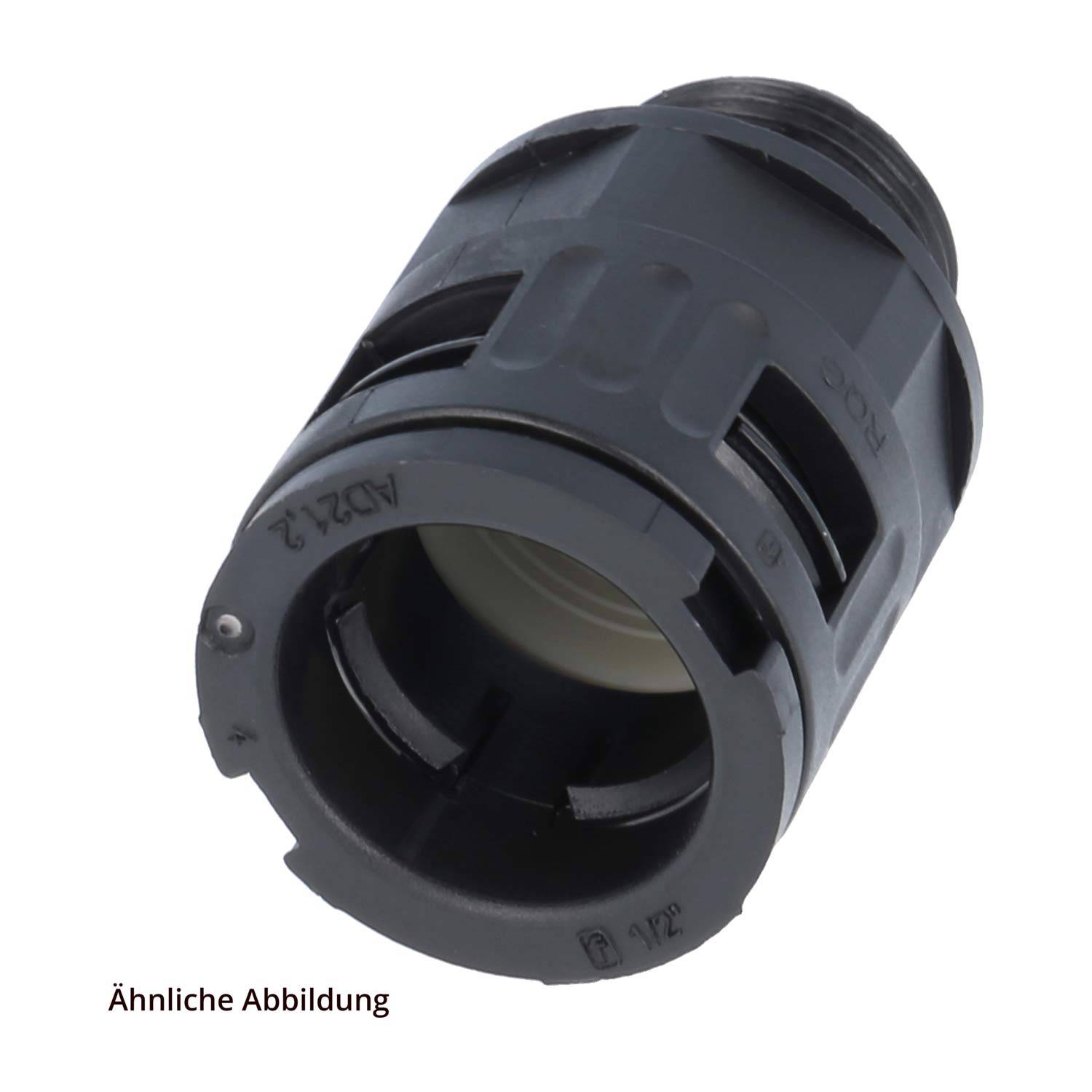 Flexa Schnellverschraubung IP67,gerade RQG-P AD28,5/PG21sw 28,5 mm, 12,5 48,5 37 mm