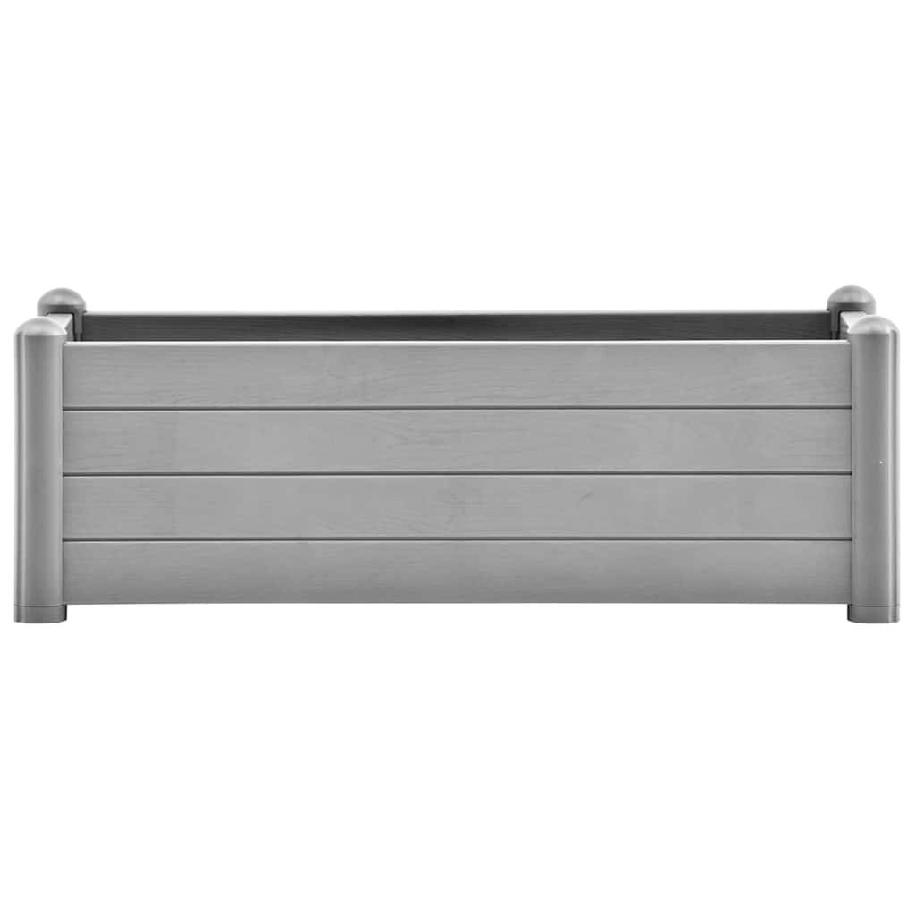 vidaXL Garten-Hochbeet PP Steingrau 100x43x35 cm