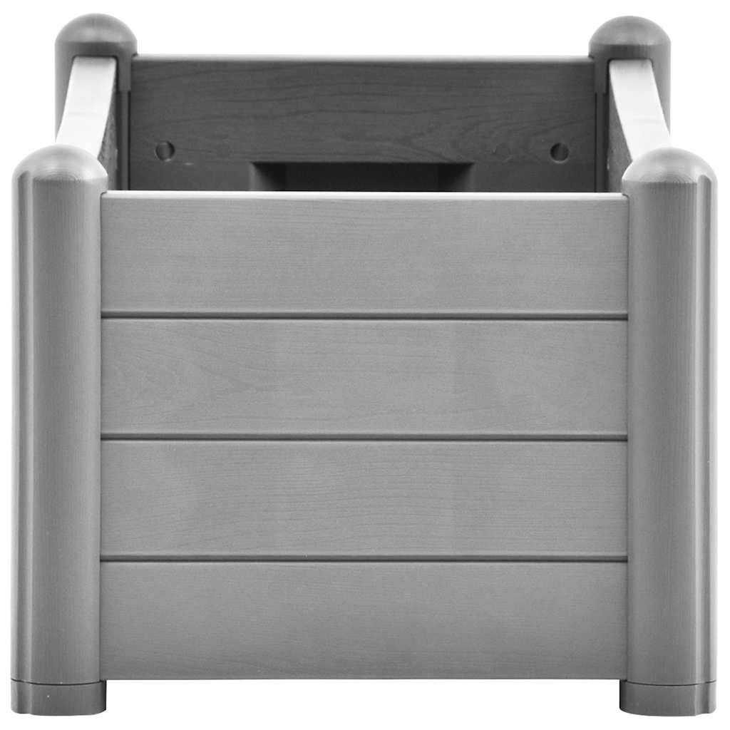 vidaXL Garten-Hochbeet PP Steingrau 100x43x35 cm