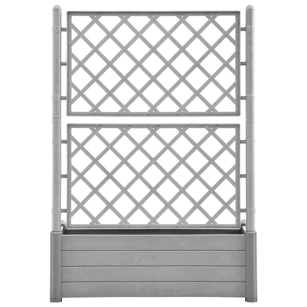 vidaXL Pflanzkübel mit Spalier 100x43x142 cm PP Steingrau