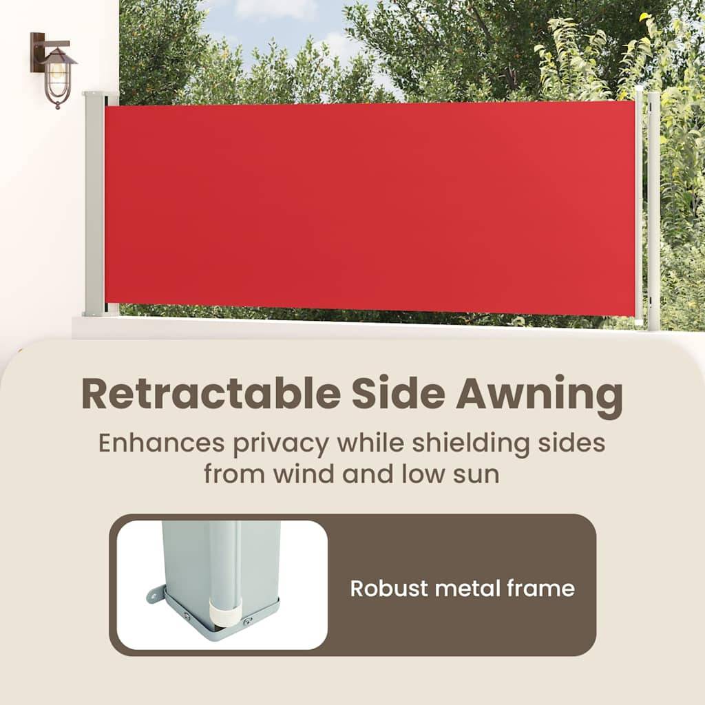 vidaXL Seitenmarkise Ausziehbar 117x600 cm Rot