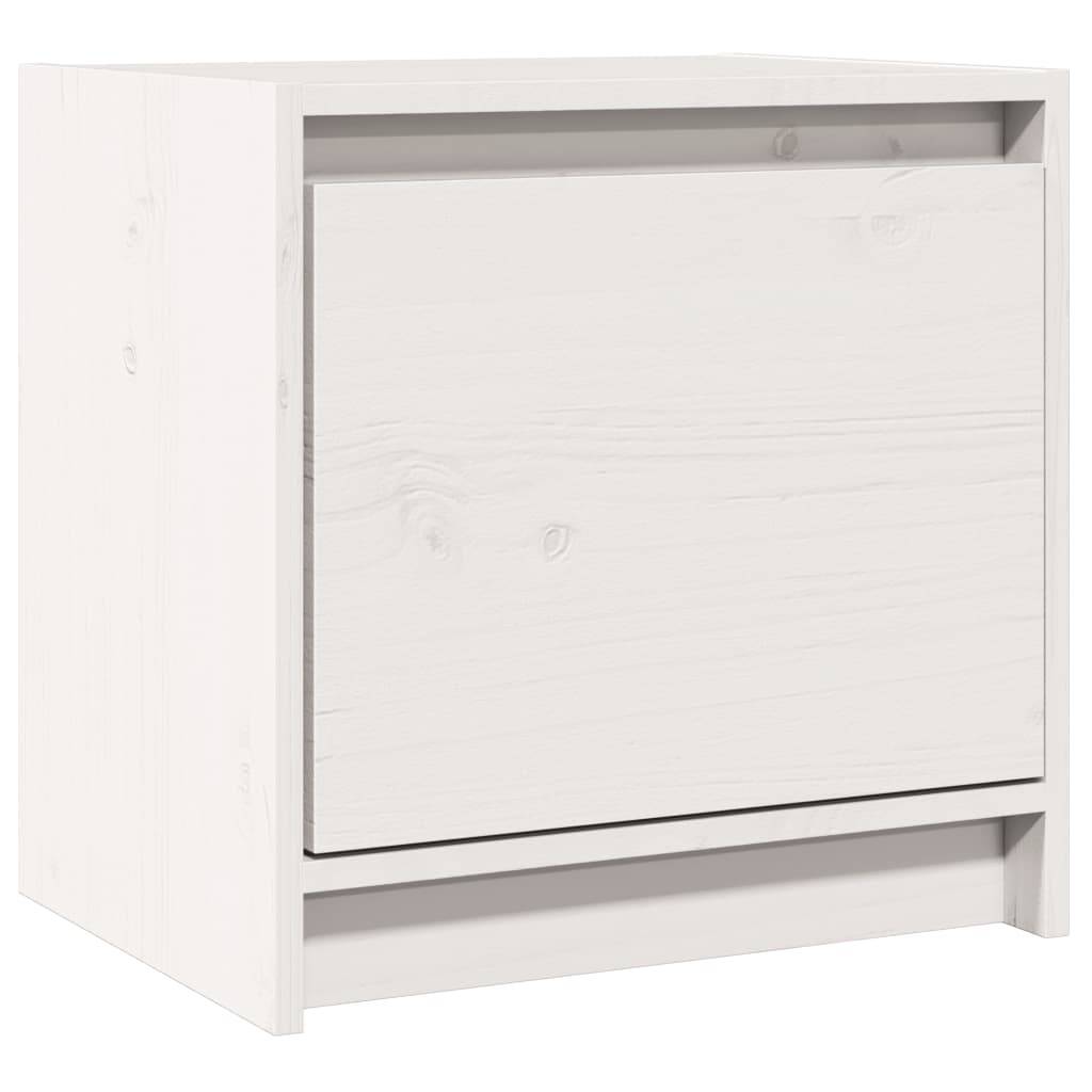 vidaXL Nachtschrank Weiß 40x30,5x40 cm Massivholz Kiefer