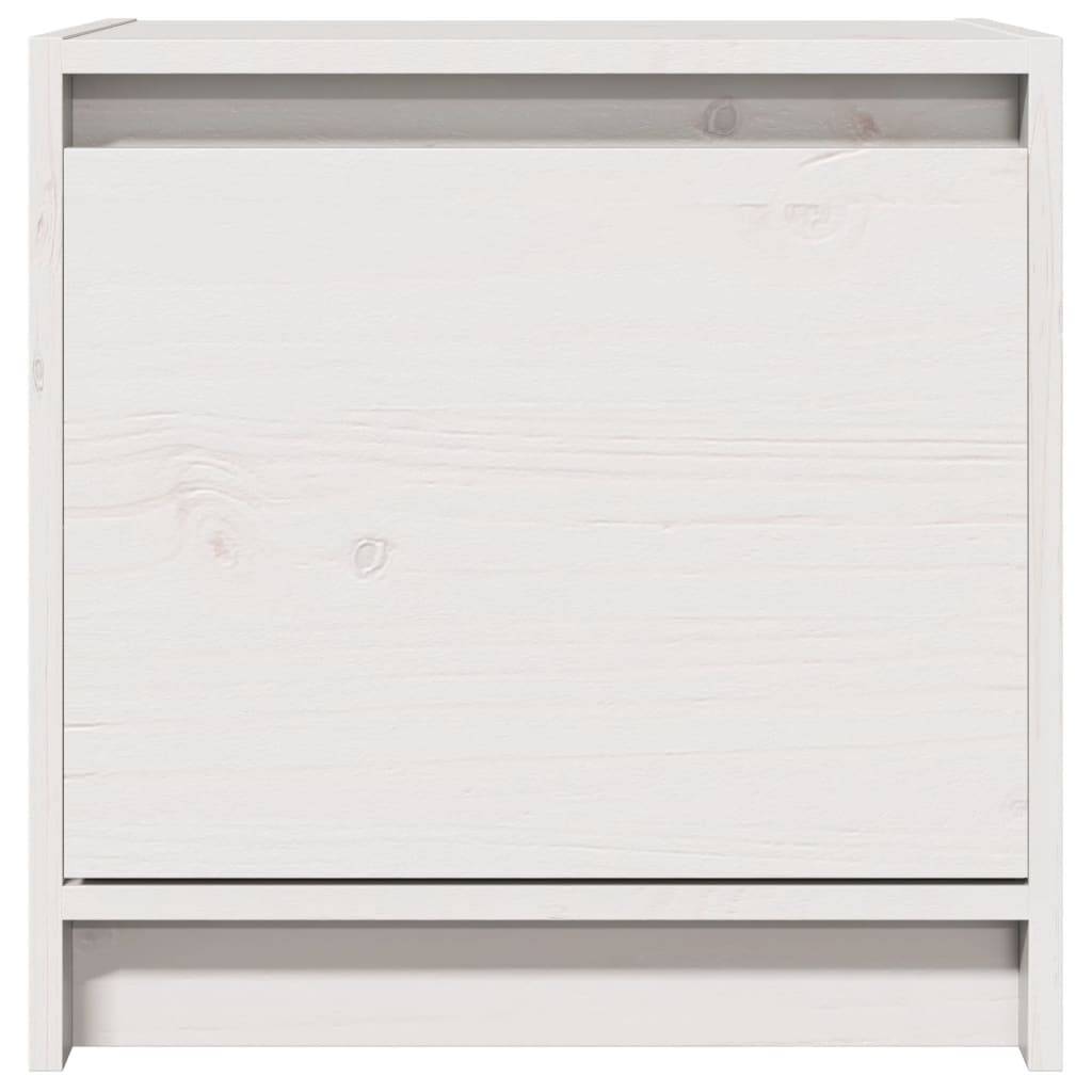 vidaXL Nachtschrank Weiß 40x30,5x40 cm Massivholz Kiefer