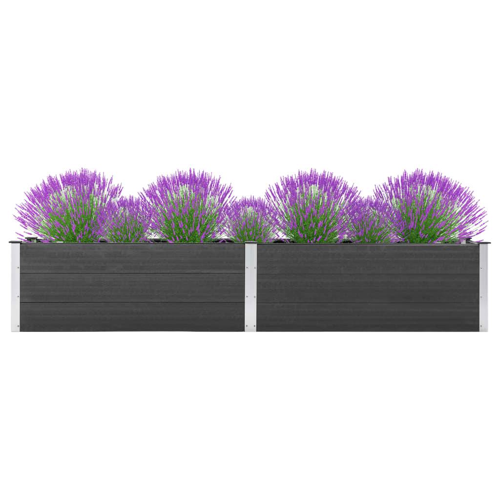 vidaXL Garten-Hochbeet 200x50x54 cm WPC Grau