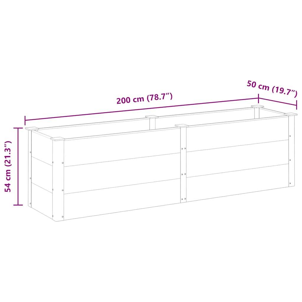 vidaXL Garten-Hochbeet 200x50x54 cm WPC Grau