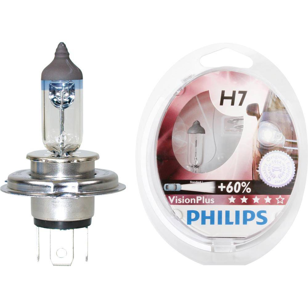 PHILIPS Halogen-Scheinwerferlampen VisionPlus | PCK(2)LAMPE 12V H7