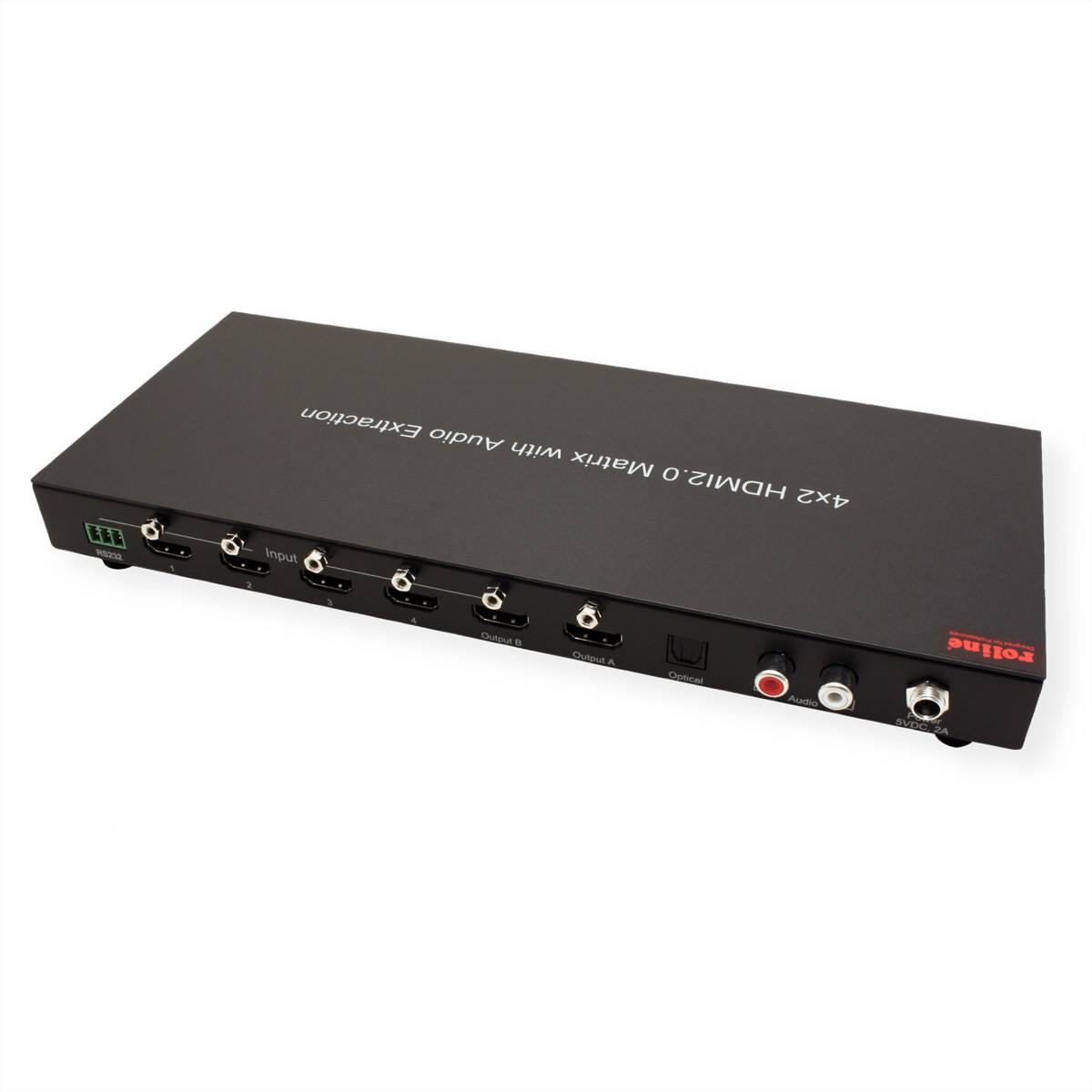 ROLINE 4K HDMI Matrix Switch, 4 x 2, mit Fernbedienung