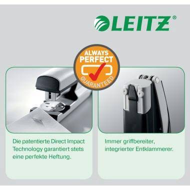 Leitz 5502 New NeXXt 5502-00-25 Heftgerät Rot Heftleistung: 30 Bl. (80 g/m²)