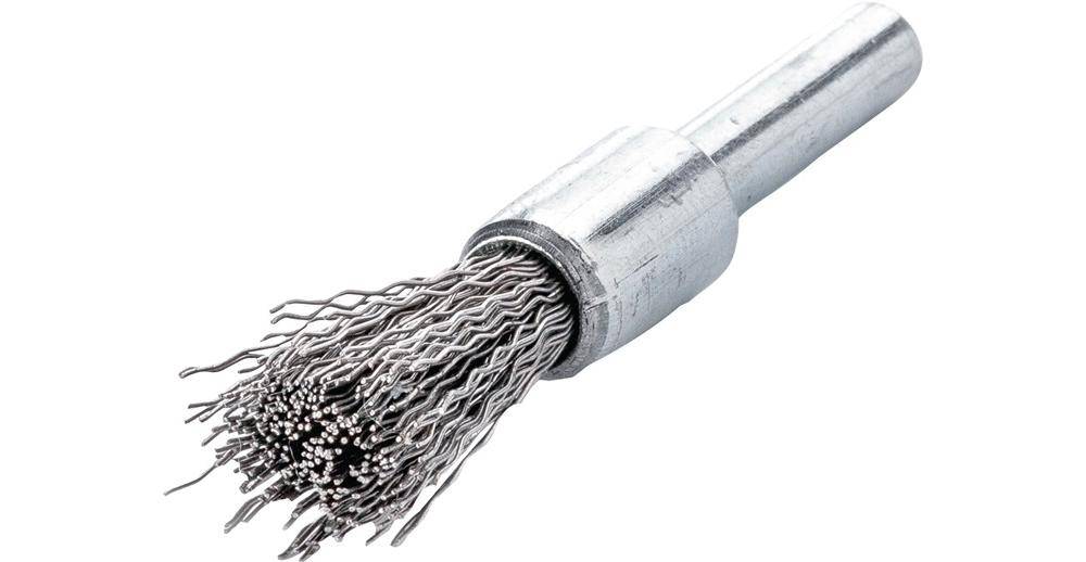 LESSMANN Pinselbürste Ø 12 mm Schaft 6 mm Drahtstärke 0,3 mm Stahl