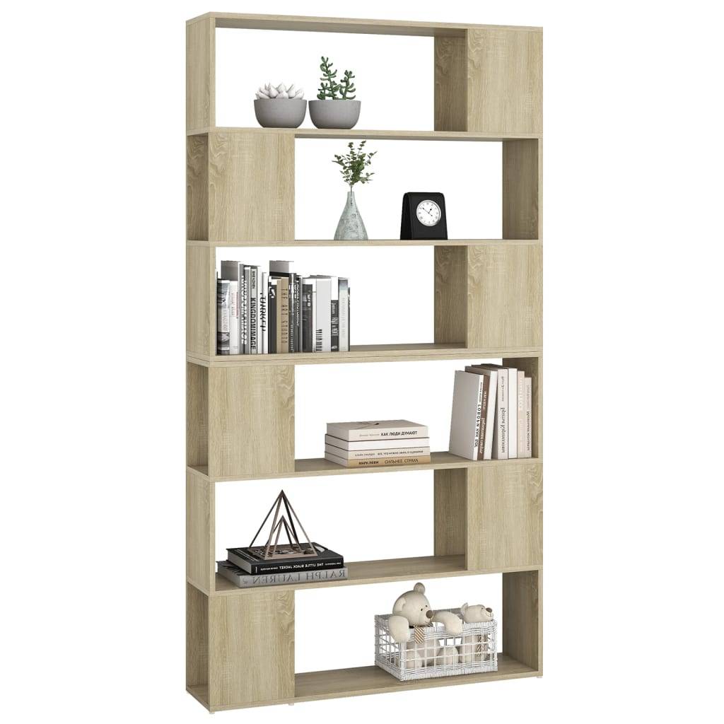 vidaXL Bücherregal Raumteiler Sonoma-Eiche 100x24x188 cm