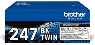 Brother TN247BK TWIN - 2er-Pack - Hohe Ergiebigkeit - Schwarz - original - Tonerpatrone