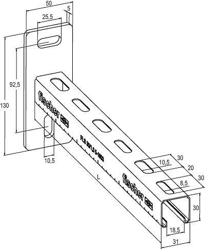 Fischer Auslegerkonsole 450 mm 538742 10 St.