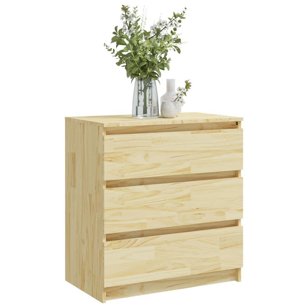 vidaXL Nachtschrank 60x36x64 cm Massivholz Kiefer