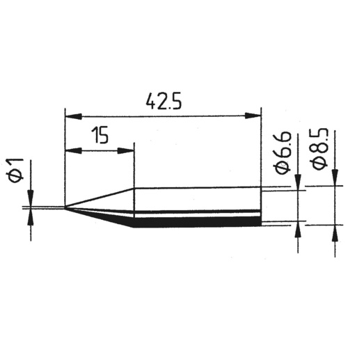 Ersa 842 BD Lötspitze Bleistiftform Spitzen-Größe 1 mm Inhalt 1 St.