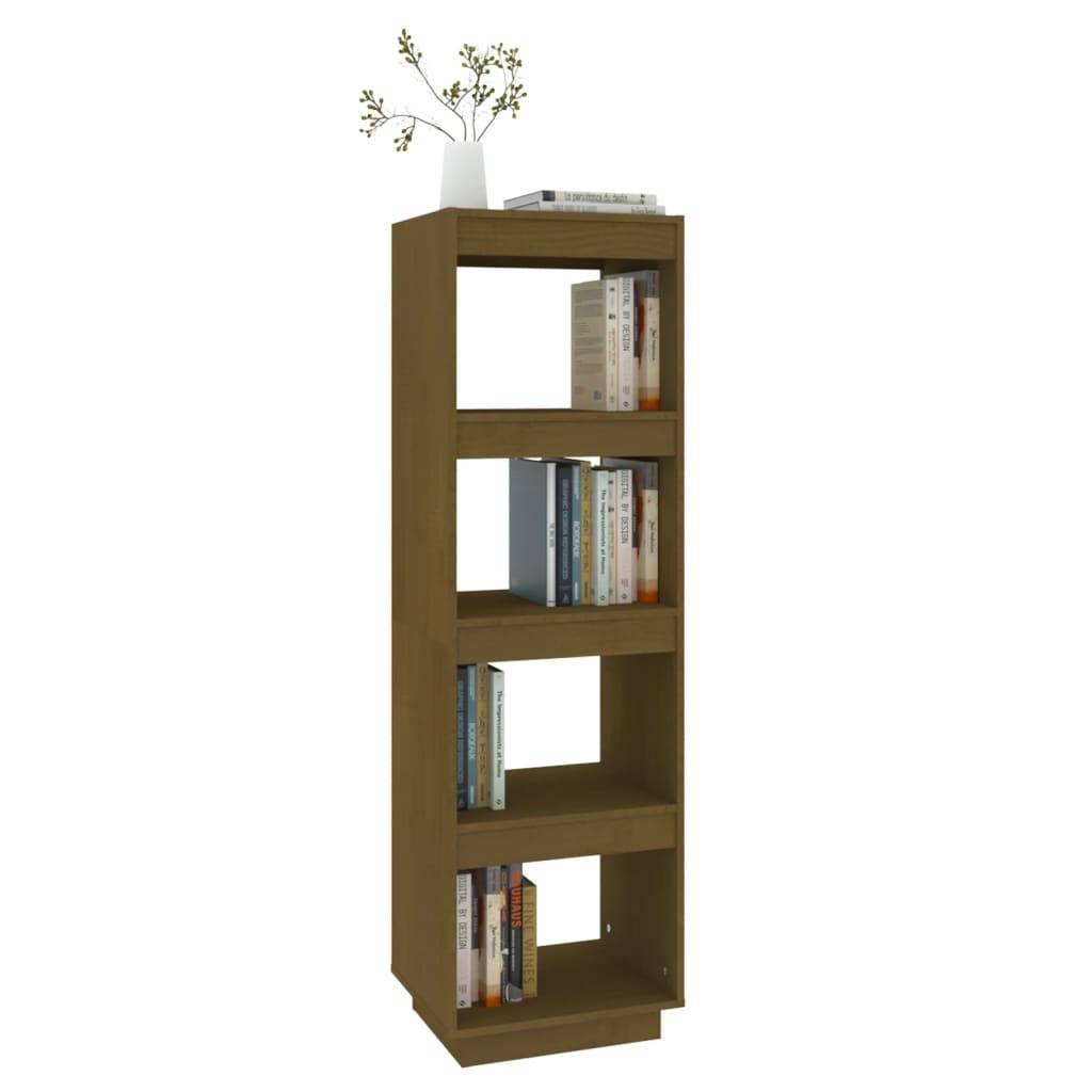 vidaXL Bücherregal/Raumteiler Honigbraun 40x35x135 Massivholz Kiefer
