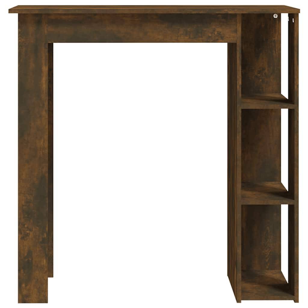 vidaXL Bartisch mit Regal Räuchereiche 102x50x103,5 cm Holzwerkstoff