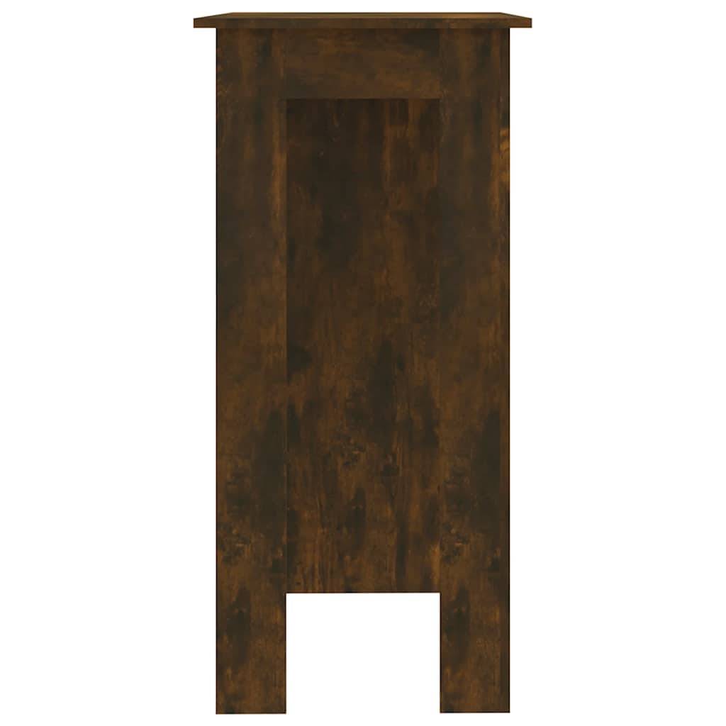 vidaXL Bartisch mit Regal Räuchereiche 102x50x103,5 cm Holzwerkstoff