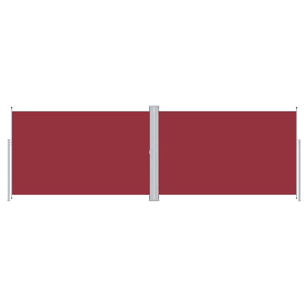 vidaXL Seitenmarkise Ausziehbar Rot 200x600 cm